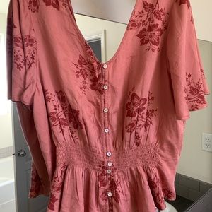 Billabong pink blouse